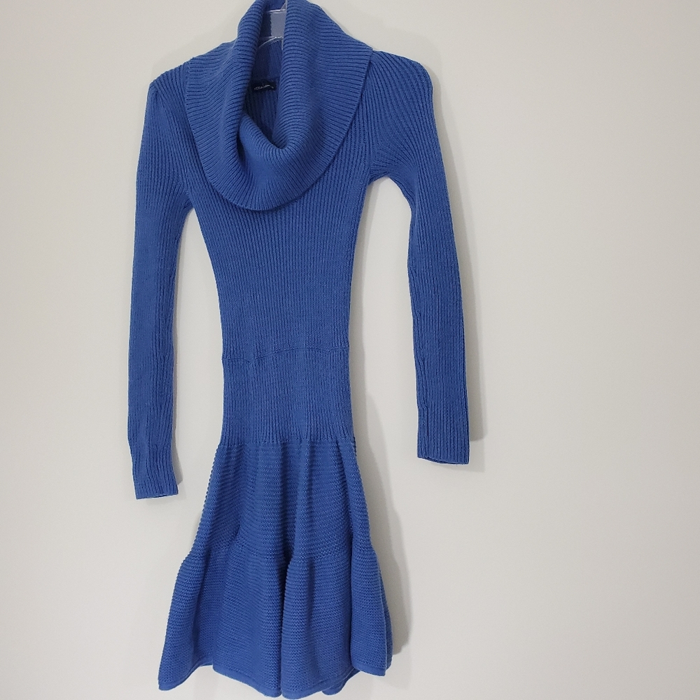 Moda International Blue Knit Dress, Size XS